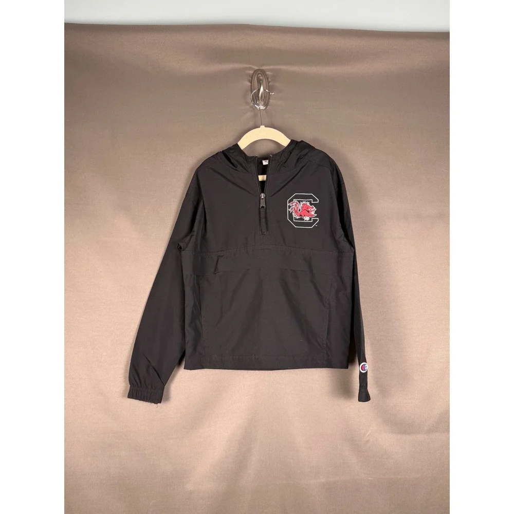 Champion South Carolina Gamecocks Windbreaker Kids XS Black Quarter Zip Hooded